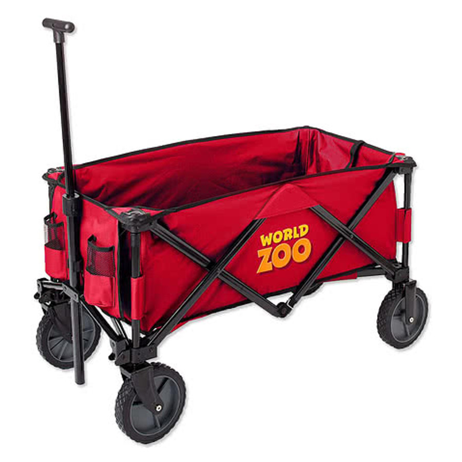 Full Color Compact Folding Wagon - 1 Imprint Location in Red