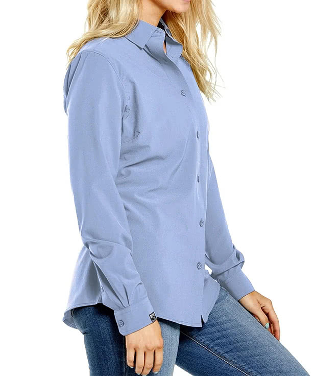 Storm Creek Women's Influencer Wrinkle-Free Long Sleeve Dress Shirt - Printed