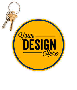 5.5 in. Circle Car Magnet w/ contrast trim - Color: Athletic Gold / Navy