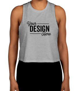 Bella + Canvas Women's Racerback Crop Tank Top - Color: Athletic Heather