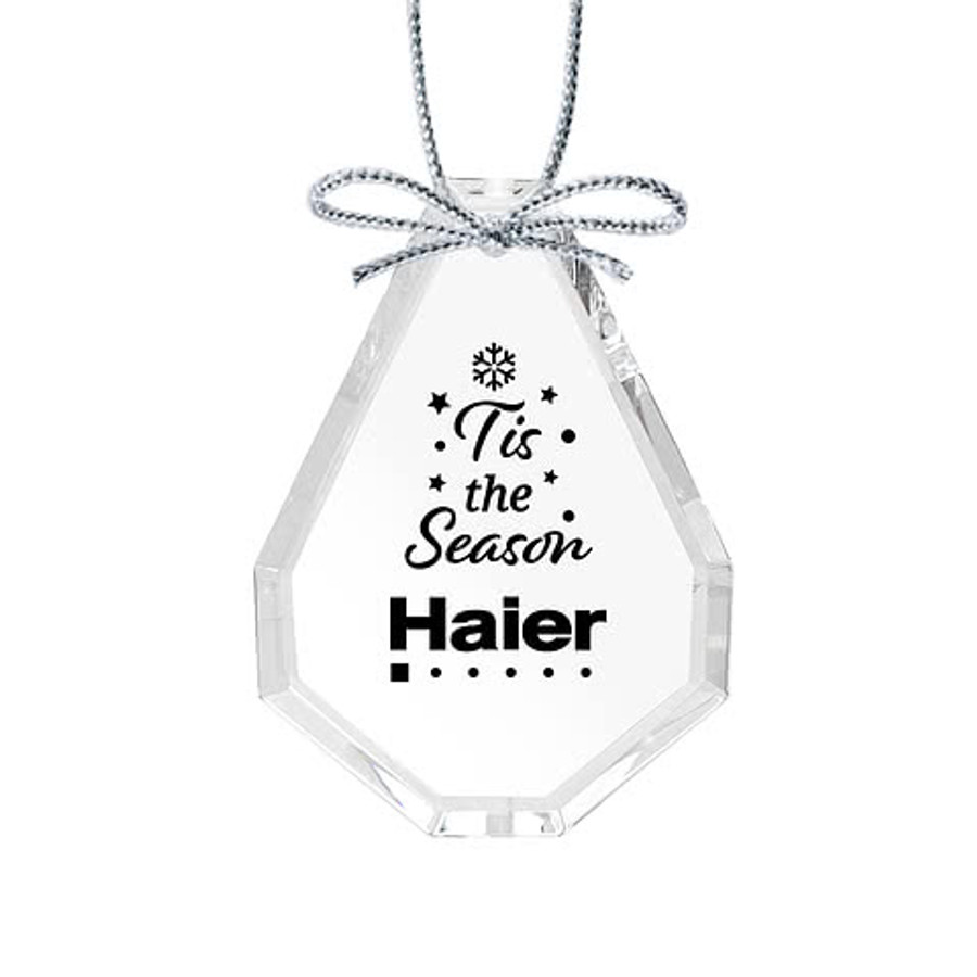 Optical Crystal Teardrop Ornament in Clear