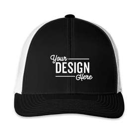 Pacific Headwear Snapback Trucker Hat - Color: Black / White