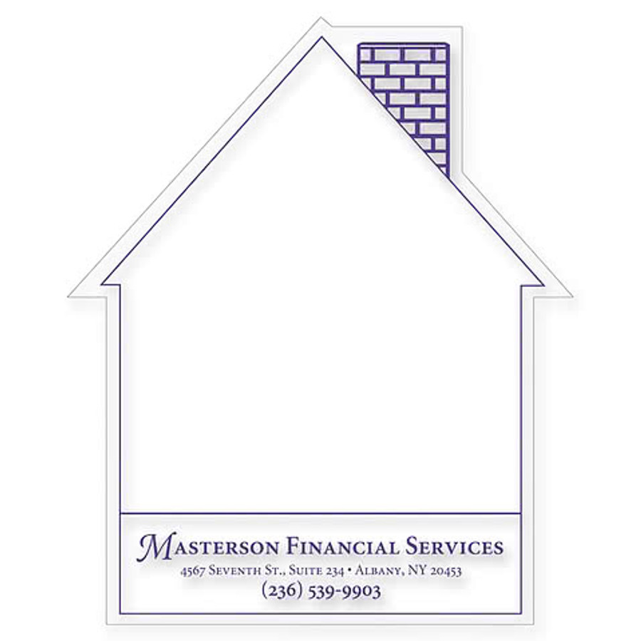 Memo Board House w/ Rem Adh in White