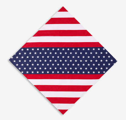 Valucap 100% Cotton USA Flag Bandana (Corner Design)-default