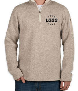 Charles River Quarter Zip Sweater Fleece Pullover - Color: Oatmeal Heather
