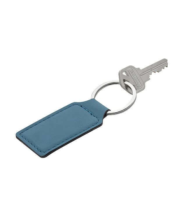 Laser Engraved Belvedere Stitched Keychain