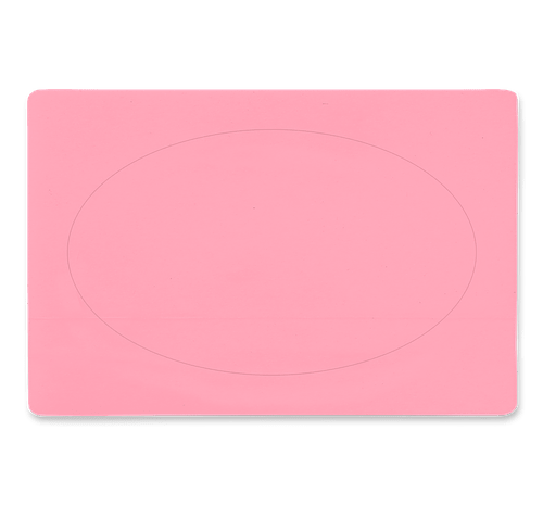 Full Color 6 in. x 4 in. No Residue Oval Tech Decal in Charity Pink