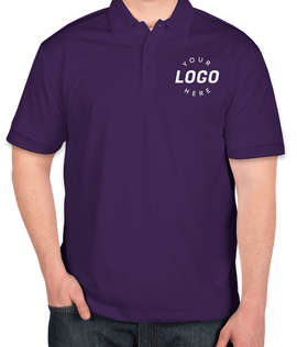 Port Authority Silk Touch Performance Polo - Embroidered - Color: Bright Purple