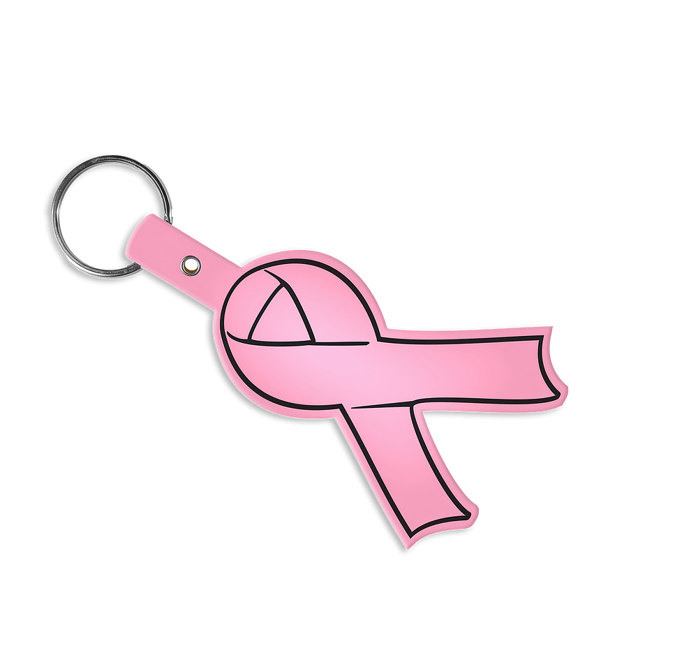 Awareness Ribbon Shaped Flexible Keychain-default