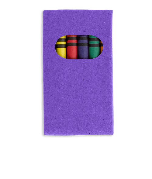 Full Color 6-Piece Crayon Set in Purple
