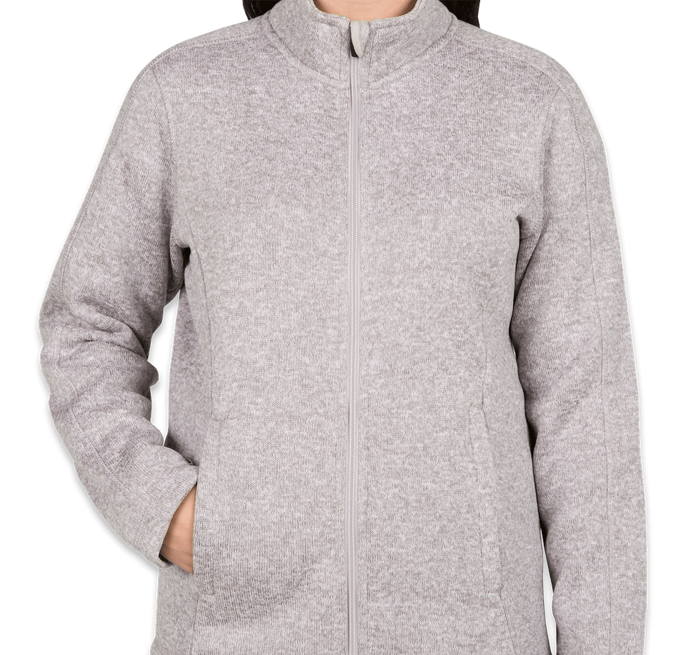 Devon & Jones Women's Full Zip Sweater Fleece Jacket-default