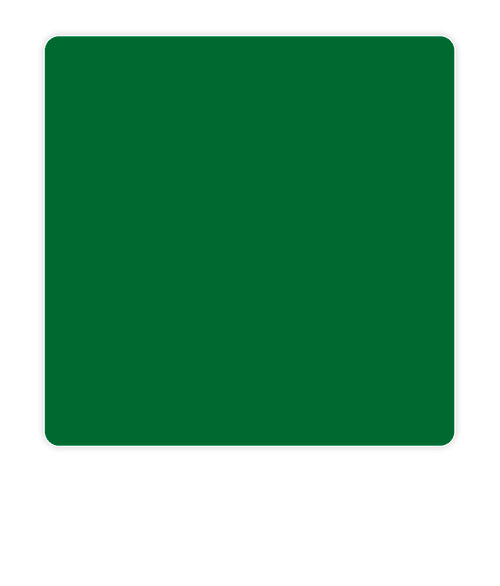 Full Color 3 in. Round Corner Square Sticker in Kelly Green 