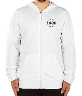 Charles River Clifton Garment Dyed Zip Hoodie - Color: White