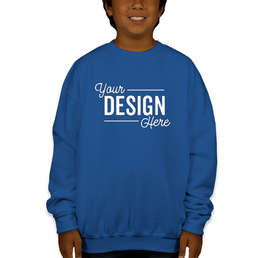 Gildan Youth Midweight 50/50 Crewneck Sweatshirt - Color: Royal