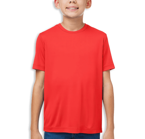 Core 365 Youth Capital UPF 50 Performance Shirt in Marina Red
