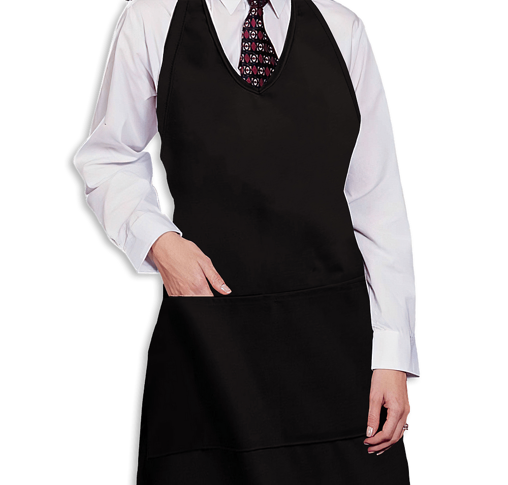 Edwards V-Neck Full Length Two-Pocket Bib Apron-default