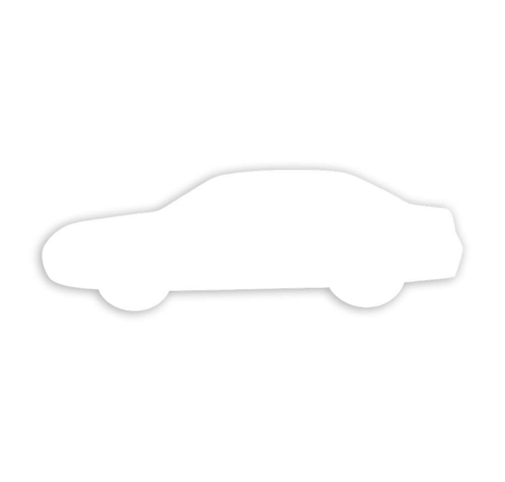 Full Color Re-Stick-It 2.5 in. x 1.125 in. Car Shaped Reusable Decal-default