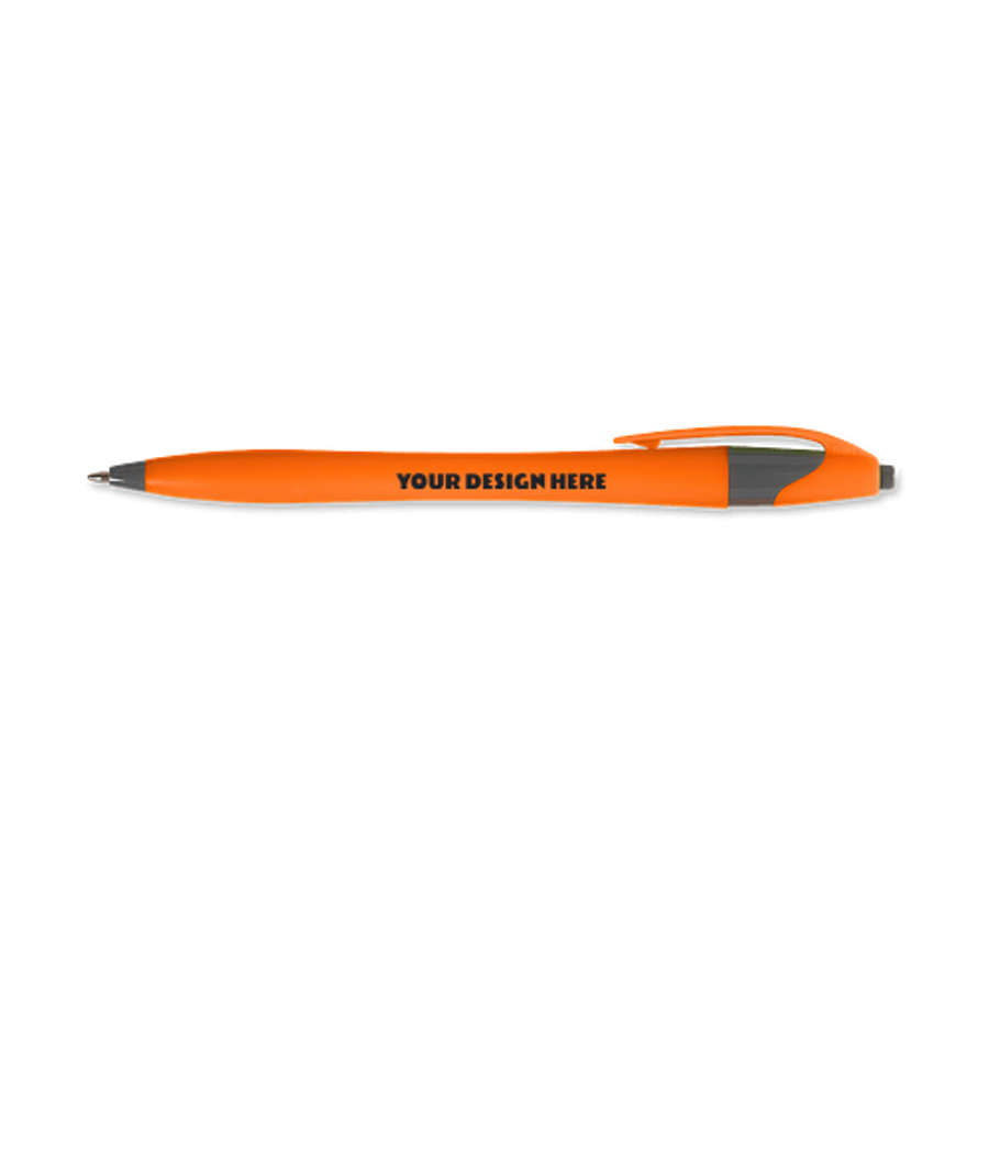 Dart Ballpoint Pen (black ink) in Orange with Gray