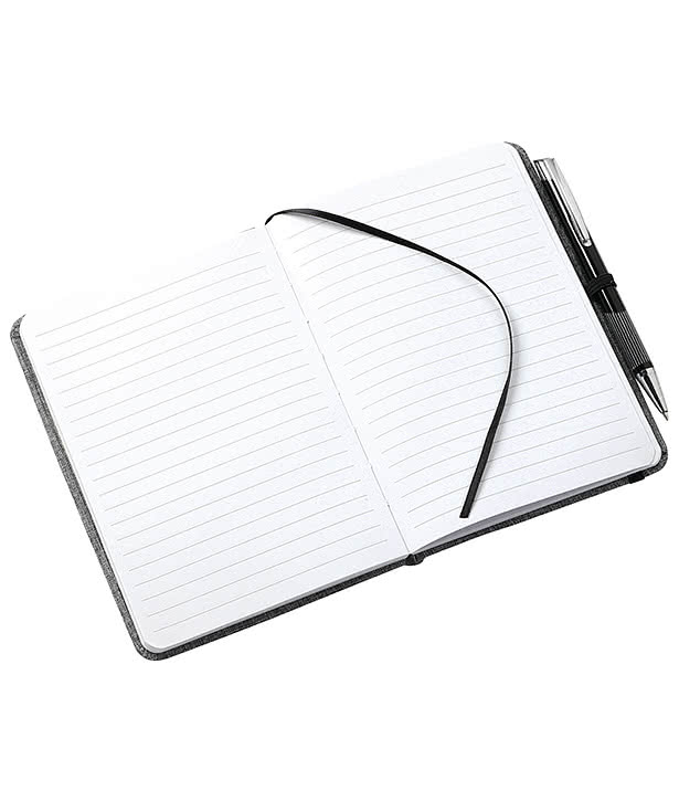 Heathered Canvas Cover Bound Notebook