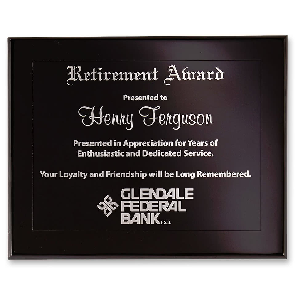 Onyx Large Plaque Award