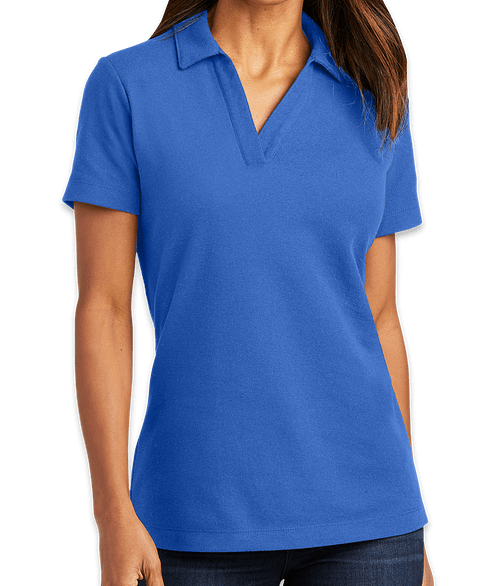 Port Authority Women's C-FREE Cotton Blend Pique Polo in True Blue