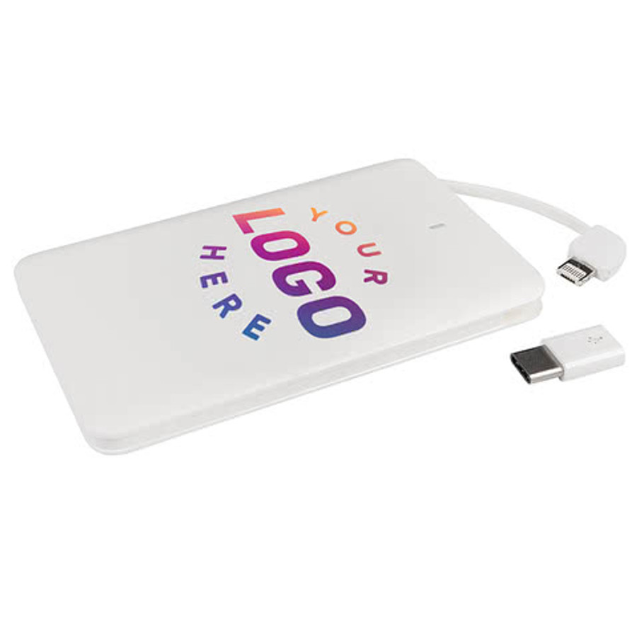 Full Color iTwist 2,500 mAh 3-in-1 Portable Power Bank in Black