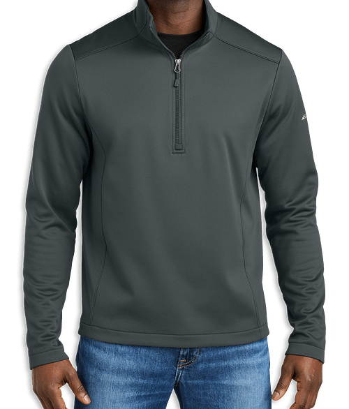 Eddie Bauer Smooth Mid Layer Half Zip Fleece Pullover - Printed in Iron Gate