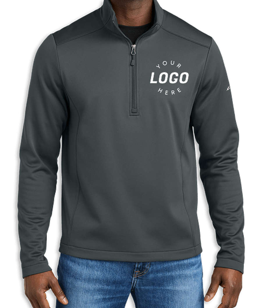 Eddie Bauer Smooth Mid Layer Half Zip Fleece Pullover - Printed in Iron Gate