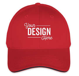 Port & Company Sandwich Bill Hat - Color: Red / Navy