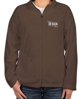 Team 365 Women's Full Zip Microfleece Jacket - Color: Sport Dark Brown