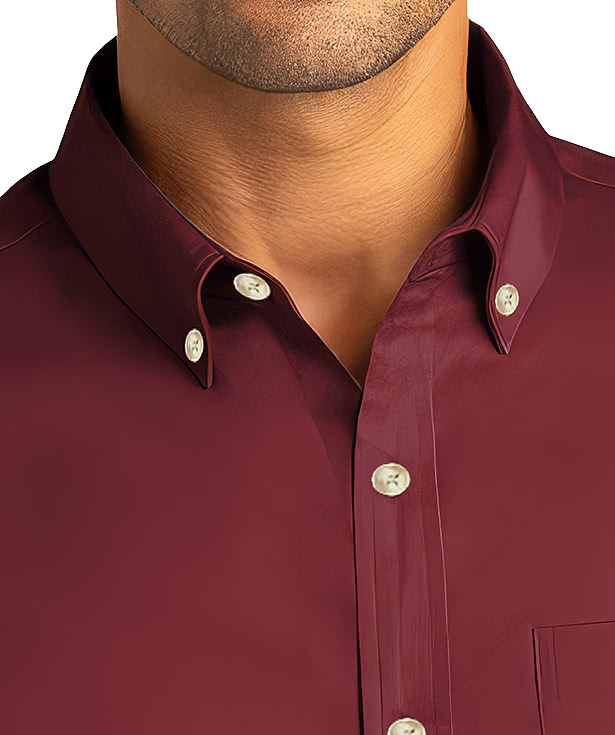 Blue Generation Superblend Poplin Short Sleeve Dress Shirt - Embroidered