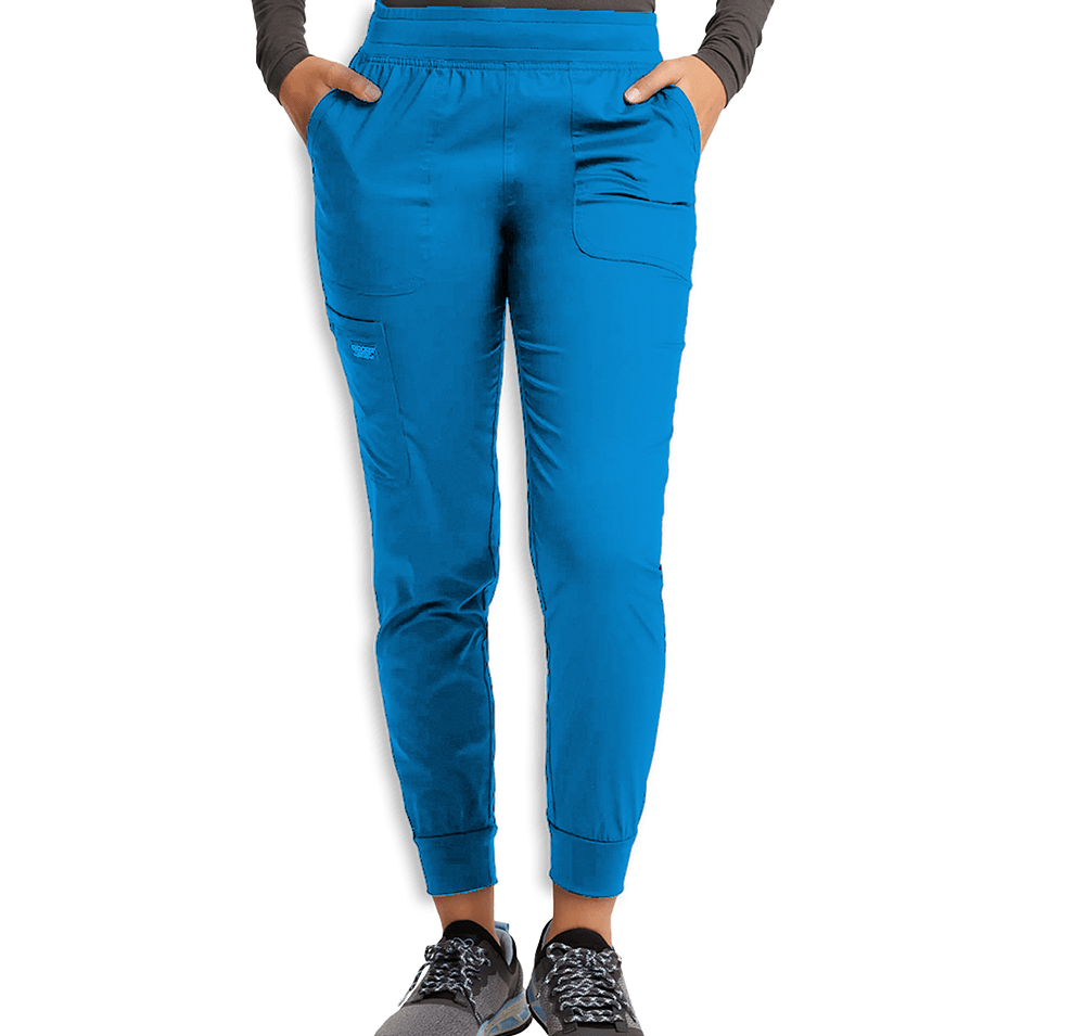 Cherokee Women's Workwear Revolution 5-Pocket Mid Rise Jogger Scrub Pant-default