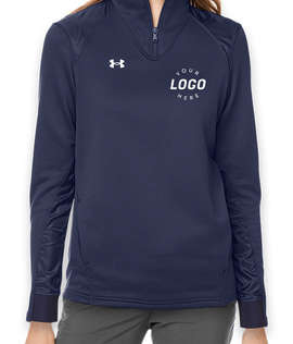 Under Armour Women's Command Performance Quarter Zip Sweatshirt - Color: Midnight Navy / White