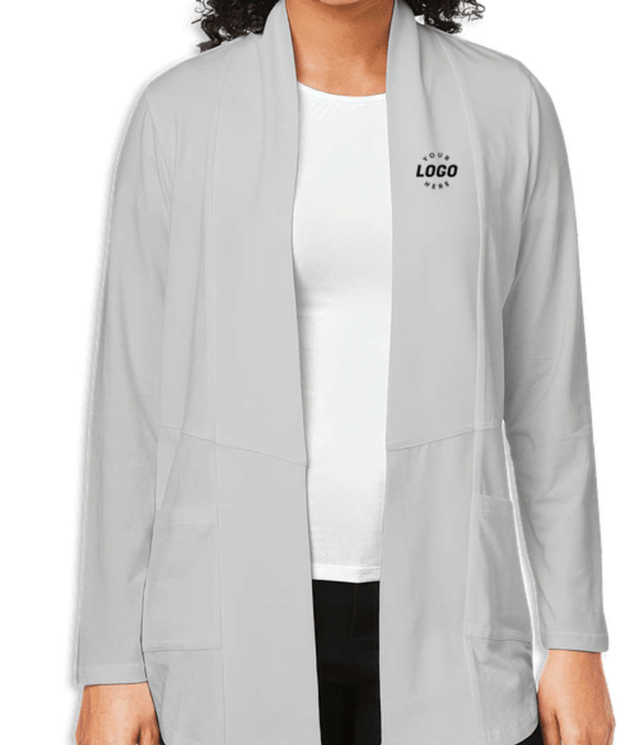 Devon & Jones Women's Raleigh Stretch Open Cardigan - Printed in Grey