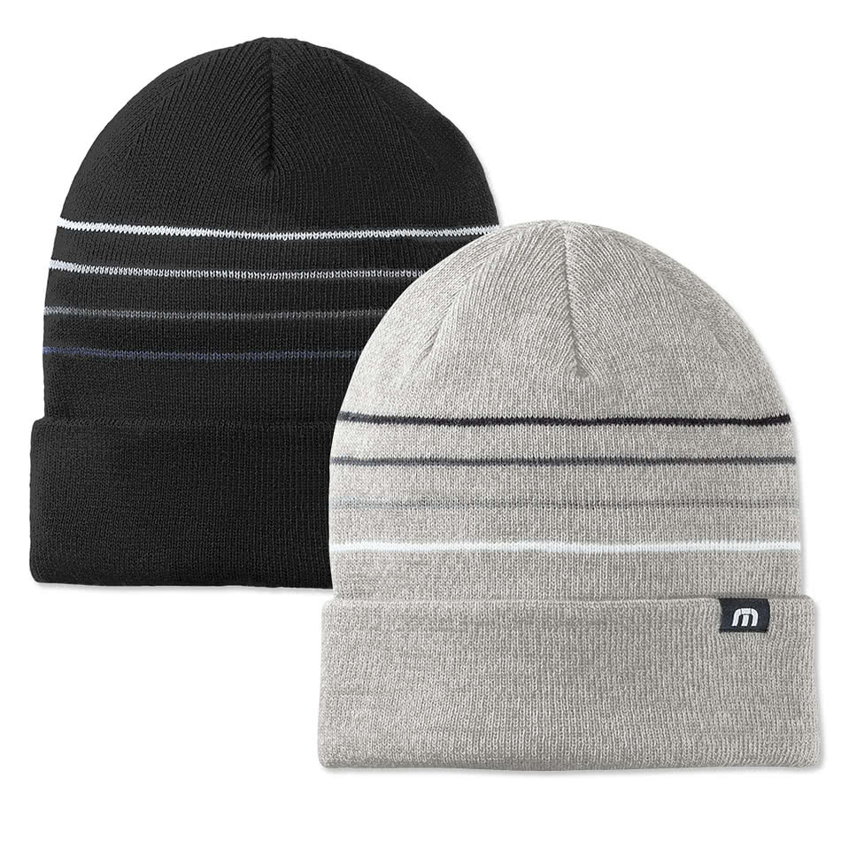 TravisMathew Striped Cuff Beanie