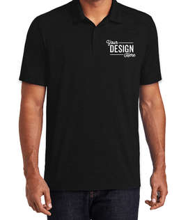 Sport-Tek Tri-Blend Performance Polo - Embroidered - Color: Black Triad Solid