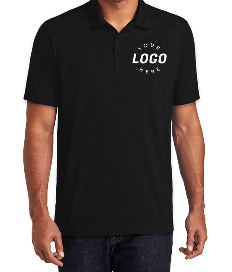 Sport-Tek Tri-Blend Performance Polo - Printed in Black Triad Solid