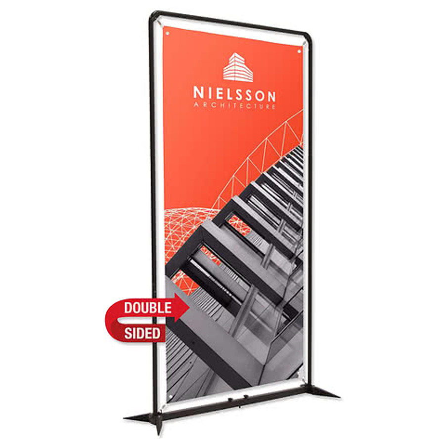 Full Color 55" x 90" FrameWorx Double-Sided Banner Display Kit in White