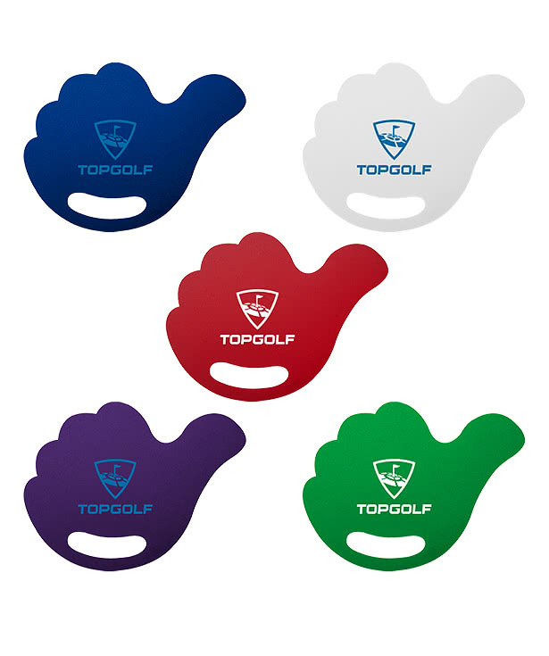 Thumbs Up Plastic Hand Fan with Handle