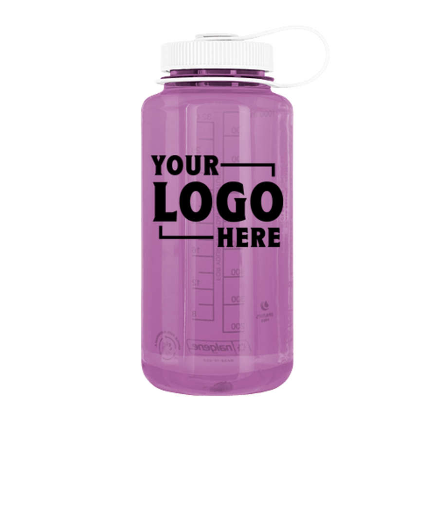 Nalgene 32 oz. Sustain Tritan Wide Mouth Water Bottle in Cherry Blossom / White