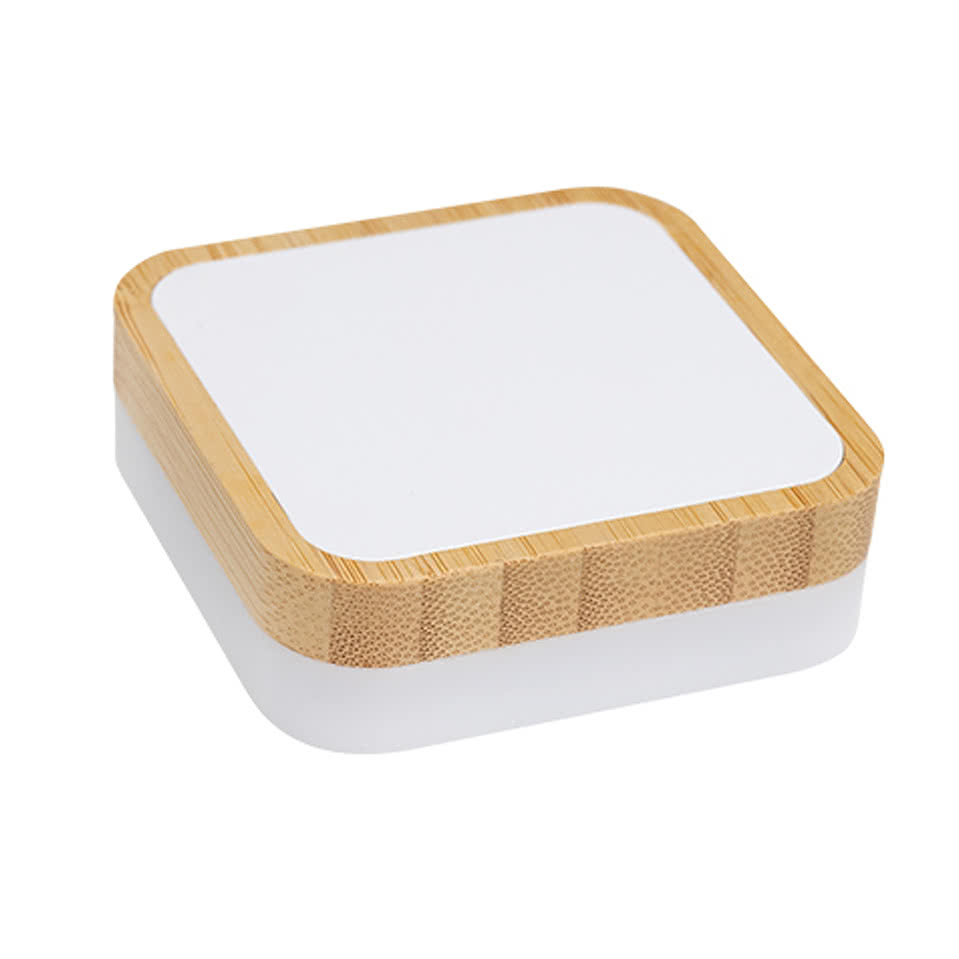 Full Color Bamboo Recycled Wireless Charger Night Light