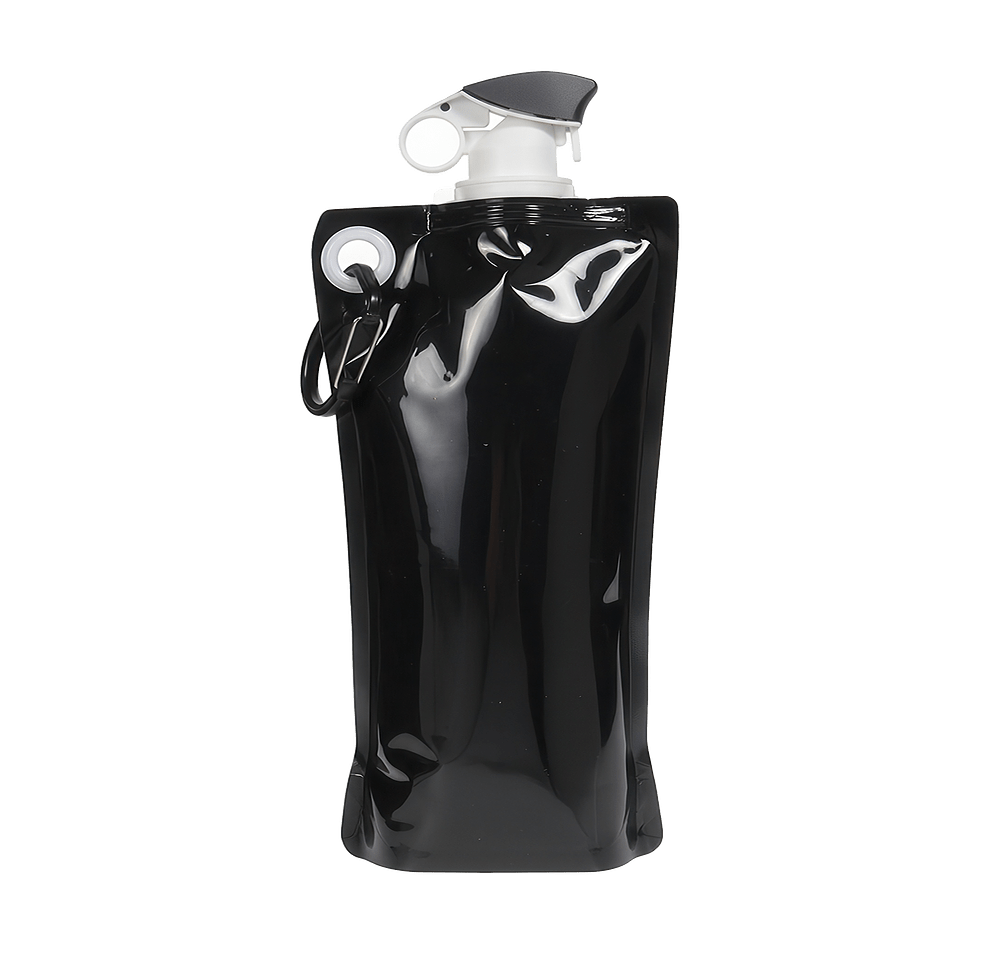 27 oz. Flip Top Foldable Recycled Water Bottle with Carabiner-default