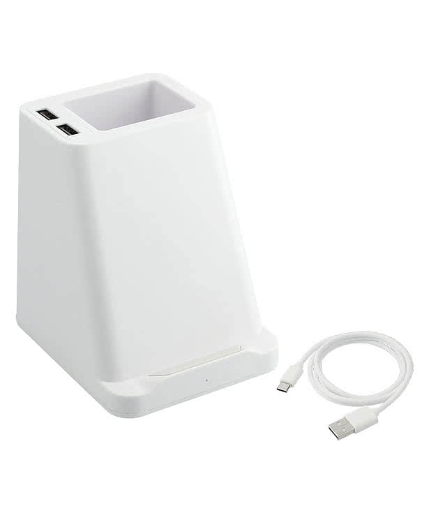 Wireless Charger Pen Holder with Dual Outputs