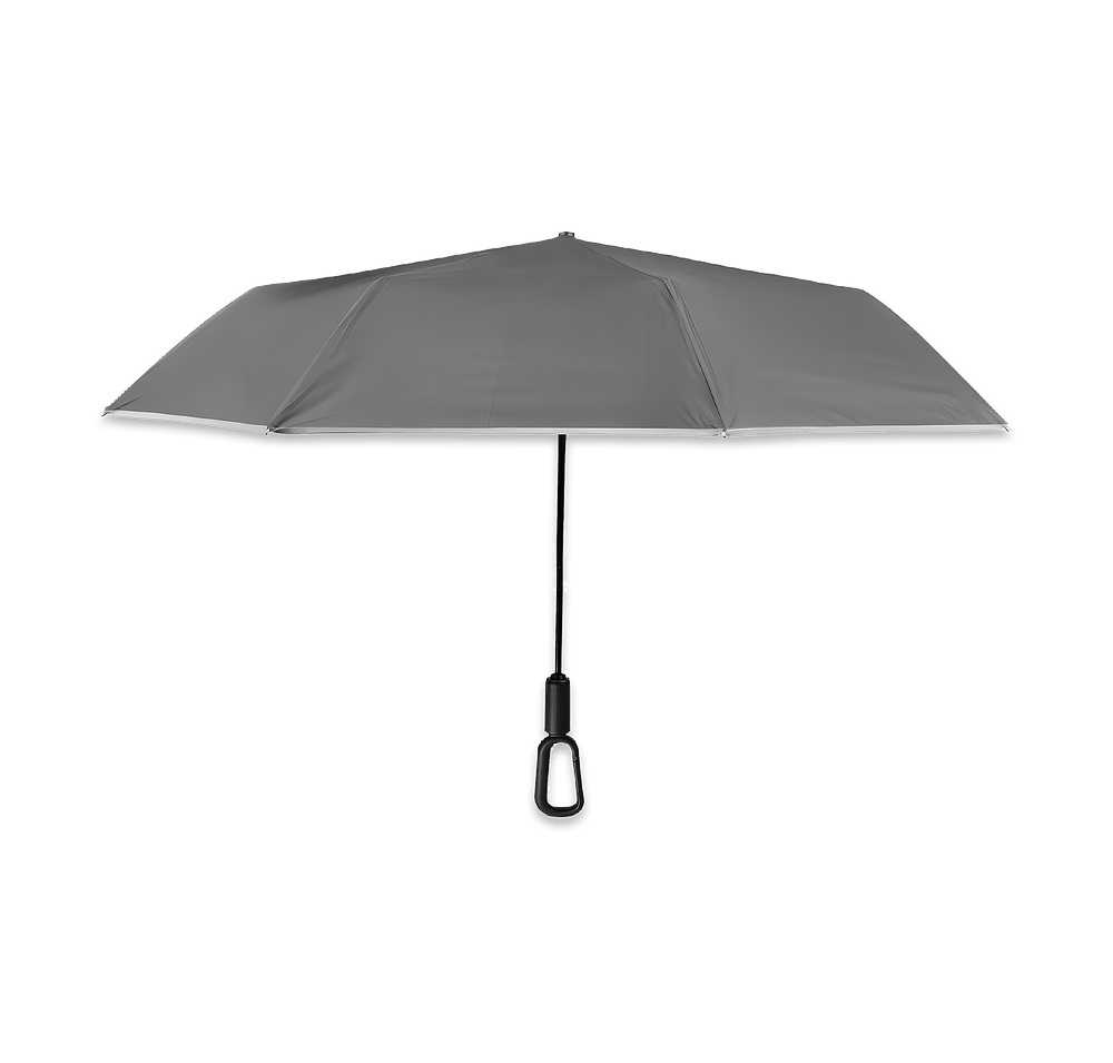 46" Arc Auto Open Reflective Umbrella with Carabiner Handle-default