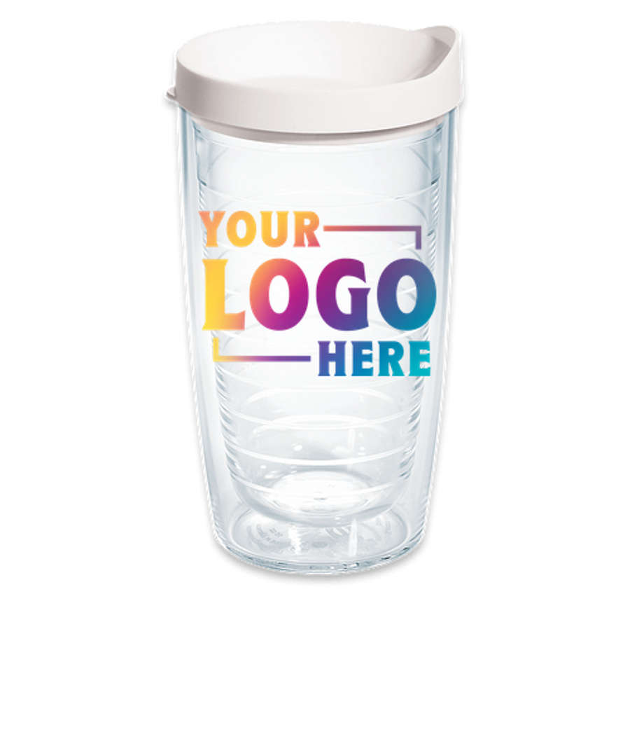Full Color Tervis 16 oz. Classic Insulated Tumbler with Lid in White