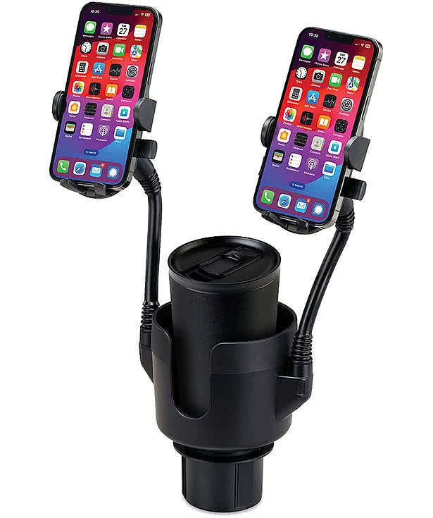 iLive Universal Cup Mount Dual Mobile Phone Holder