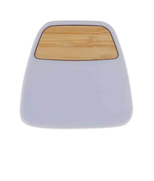 Bamboo Accent Magnetic Memo Clip in White