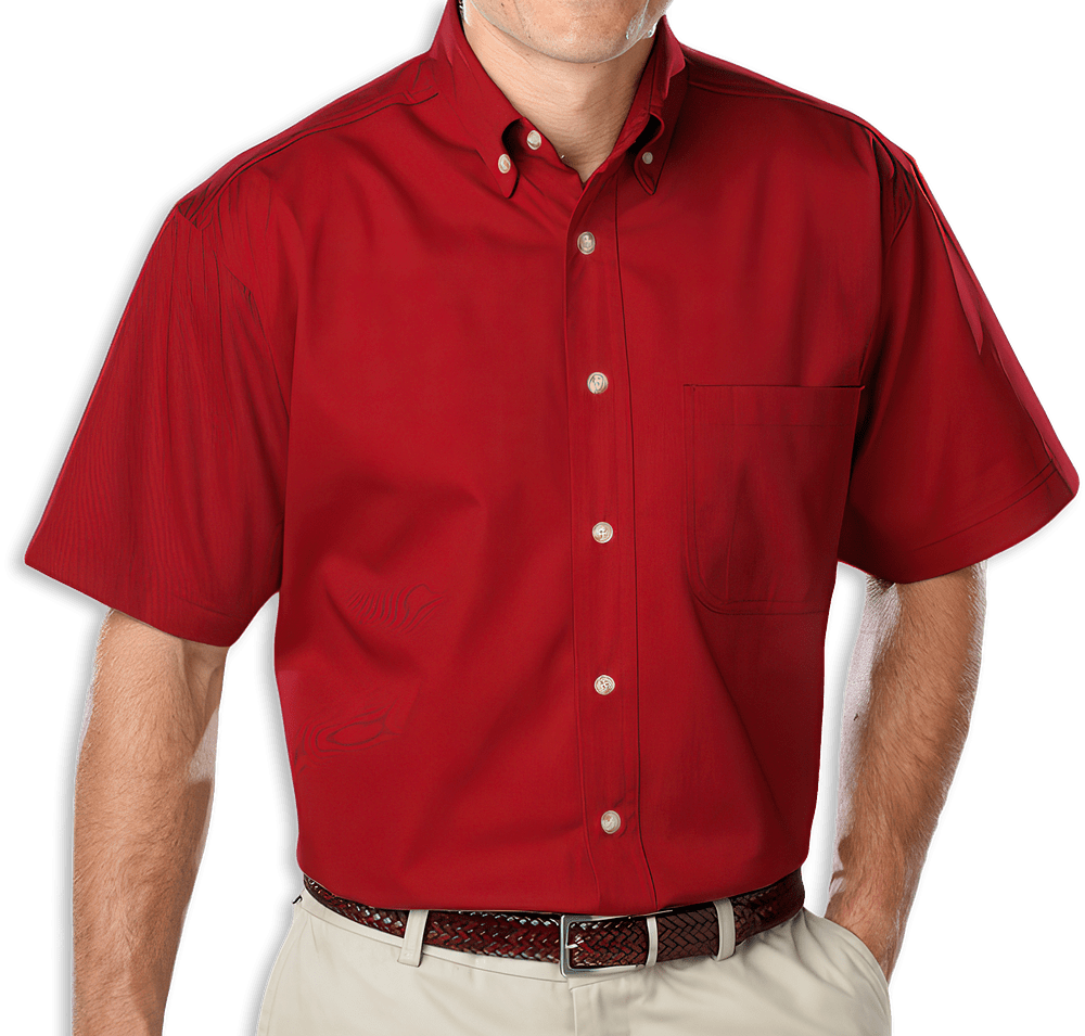 Blue Generation Colorfast Twill Short Sleeve Dress Shirt - Embroidered-default