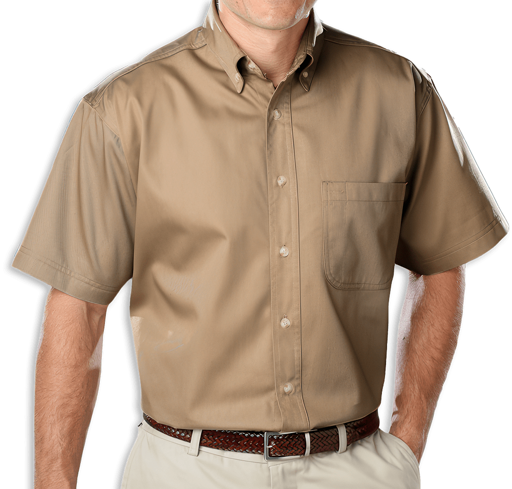 Blue Generation Colorfast Twill Short Sleeve Dress Shirt-default