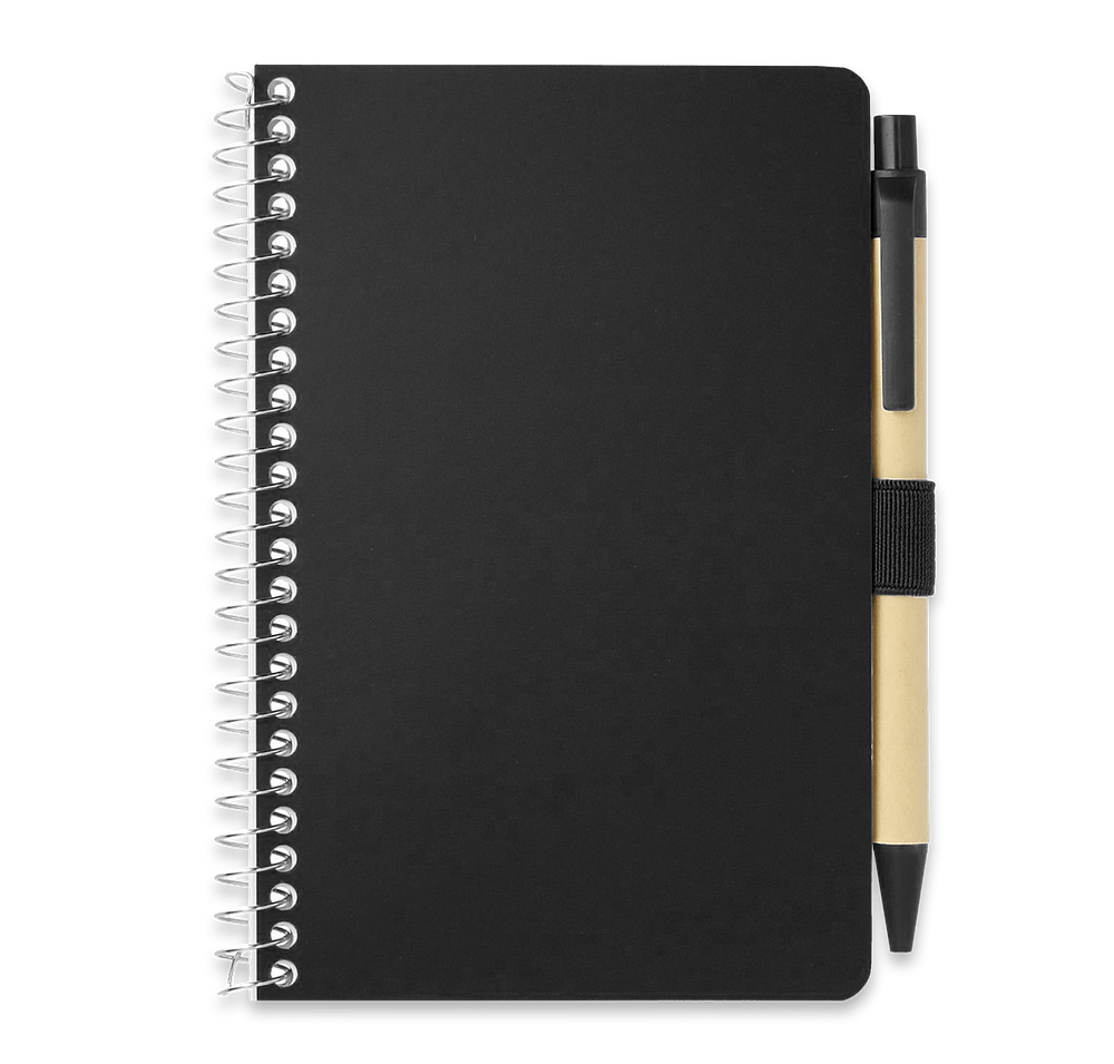 FSC Mix Soft Cover Pocket Spiral Notebook with Pen-default